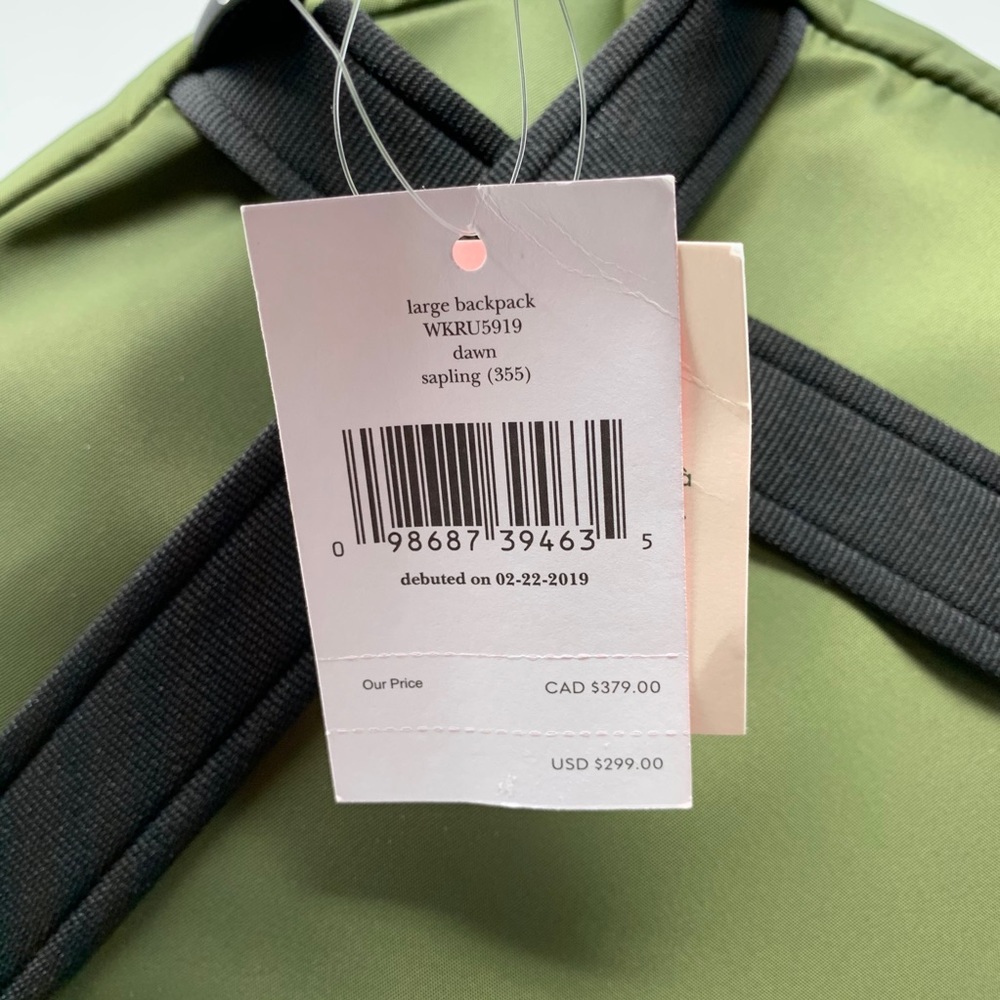 Kate spade Large Backpack dawn sapling green nylon - Picture 4 of 8
